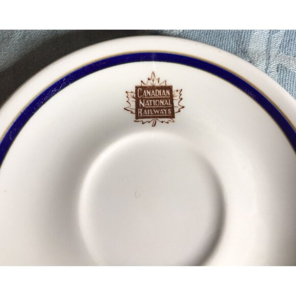 Canadian National Railways CNR Maple Leaf Logo Dining Car 5.75” Plate Stripe - Picture 2 of 5